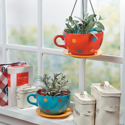 Coffee Cup Hanging Planters