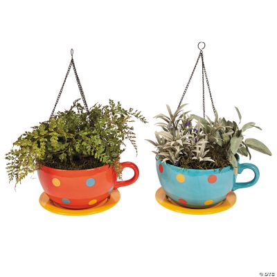Coffee Cup Hanging Planters Oriental Trading Discontinued