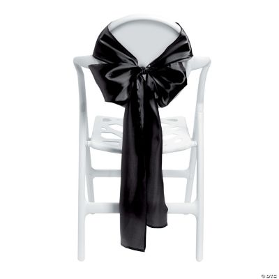 Black Satin Chair Bows