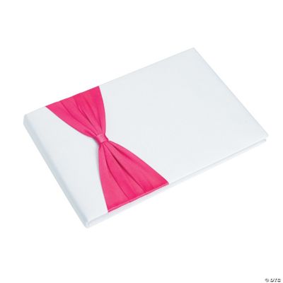 White & Pink Wedding Guest Book