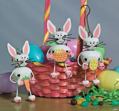 White Rabbit Jingle Bell Ornaments