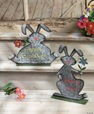 Easter Bunnies with Spring Flower