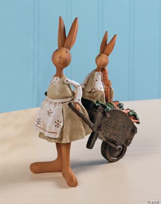 Bunny Mother with Child Figurine