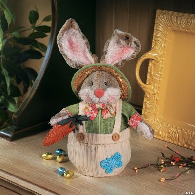 Plush Easter Bunny Candy Basket