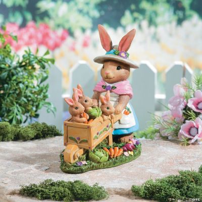 Mama Rabbit & Her Cart of Bunnies