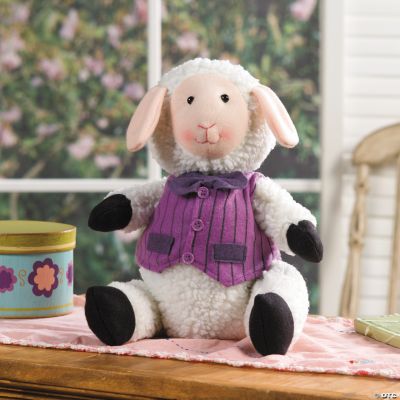 Plush Lamb with Purple Vest