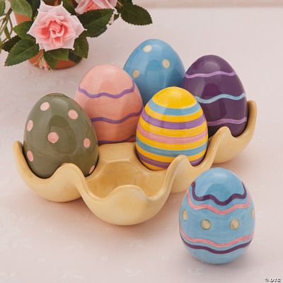 Egg Crate Dish With Eggs