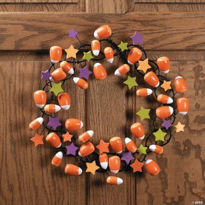 Faux Candy Corn Wreath