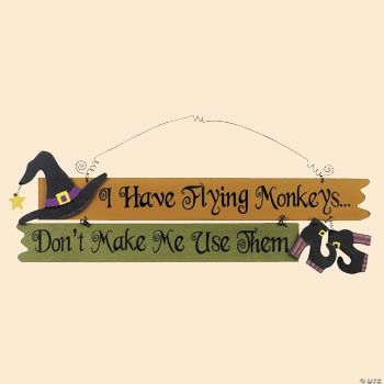 Halloween “...Flying Monkeys...” Sign