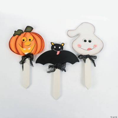 Jack-O'-Lantern, Bat & Ghost Yard Stakes