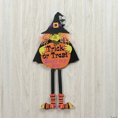 Witch “Trick or Treat” Door Sign with Legs