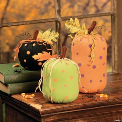 Dotted Plush Pumpkins