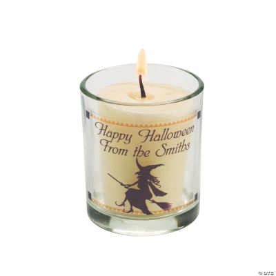 Personalized Silhouette Halloween Votives