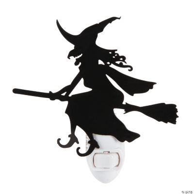 Halloween Silhouette Witch Night Light