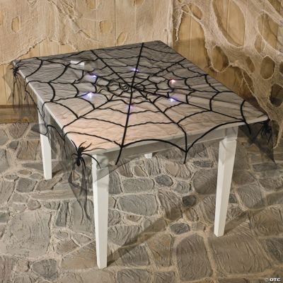 Spiderweb Flocked Table Cover