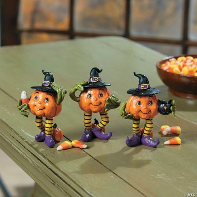Pumpkin Men with Witch Hat