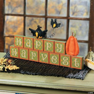 “Happy Harvest” Crow Blocks