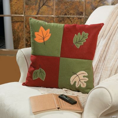 Fall Leaves Block Pillow