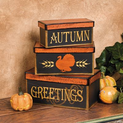“Autumn Greetings” Stacking Boxes