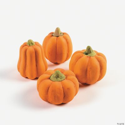 Twelve Painted Ceramic Pumpkins