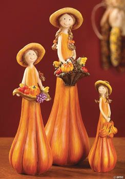 Harvest Girls Figurines