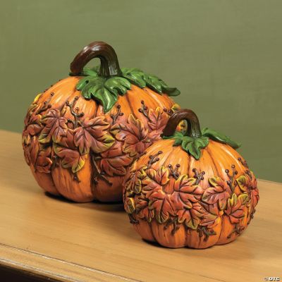 Embossed Leaf Pumpkins