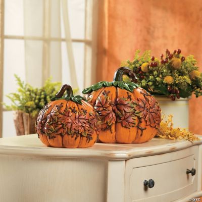 Embossed Leaf Pumpkins