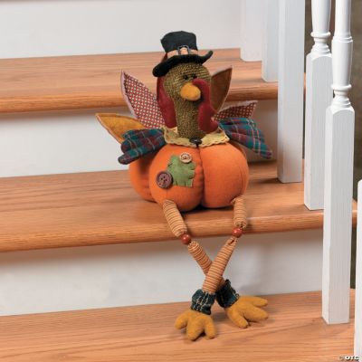 Pumpkin Turkey Shelf Sitter