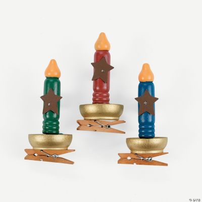 Clip-On Candles with Stars