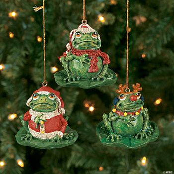 “Hoppy” Holiday Frog Ornaments