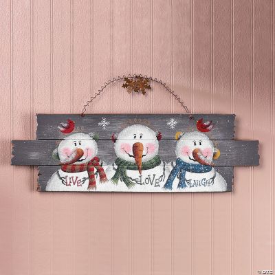 “Live, Love, Laugh” Snowmen Sign