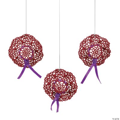 Crocheted Red & Wild Hat Ornaments