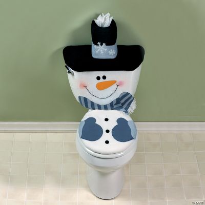 Snowman Toilet Cover Set