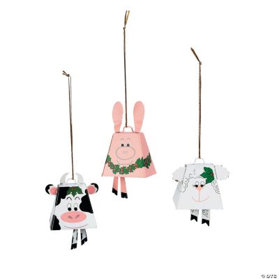 Cowbell Farm Animal Ornaments
