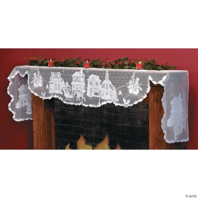 Christmas Village Mantel Scarf