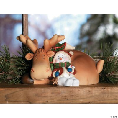 Snowman with Deer