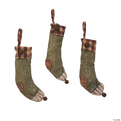 Country Christmas Stocking Ornaments