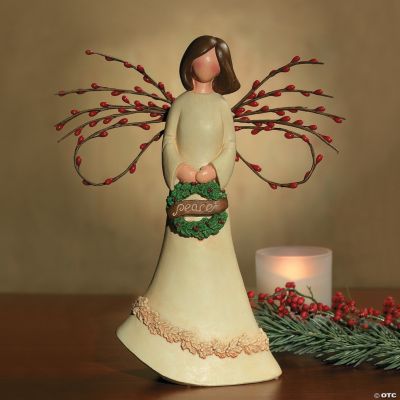 Tabletop Angel with Berry Wings