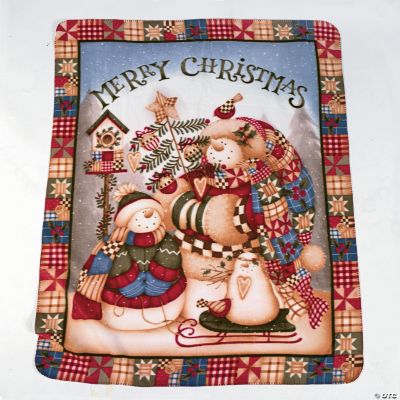 “Merry Christmas” Snowman Throw