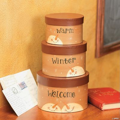 “Warm Winter Welcome” Stacking Boxes
