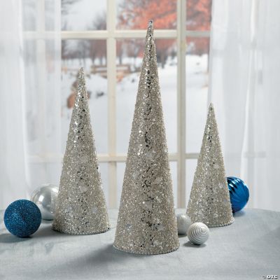 Glittered Nesting Trees