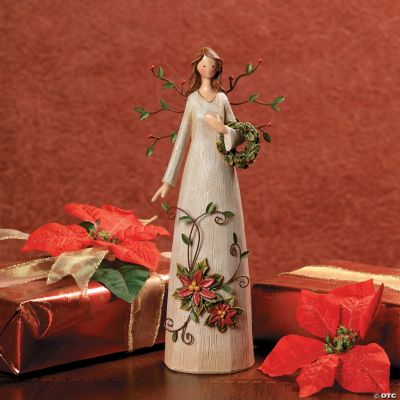 Girl with Wreath & Poinsettia