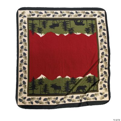 Lodge Throw with Pinecone Border