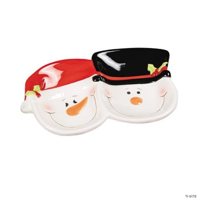 Divided Snowman Mini Dish