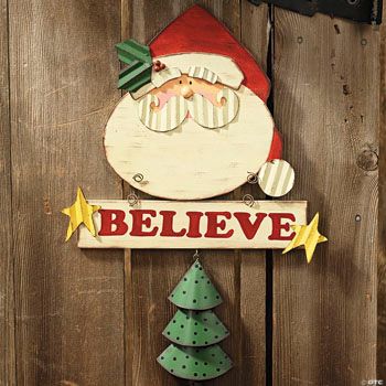 Believe Santa Door Hanger