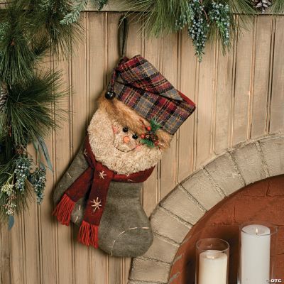 Plaid Winter Snowman Stocking