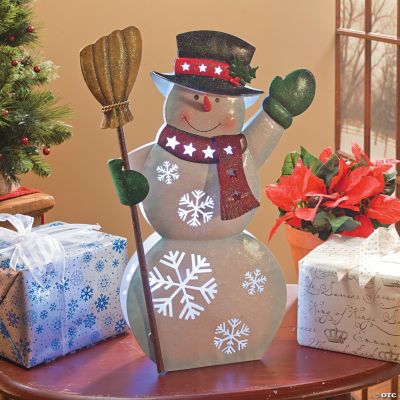 LED Color-Changing Snowman