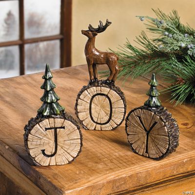 “Joy” Tree Stump Tabletopper