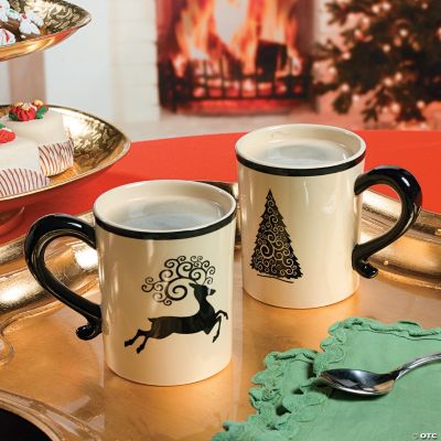 Tree & Reindeer Silhouette Mugs