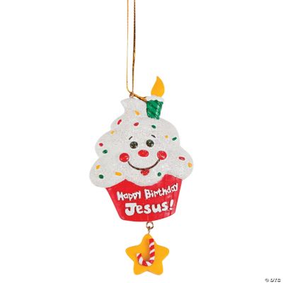 “Happy Birthday Jesus!” Cupcake Ornaments